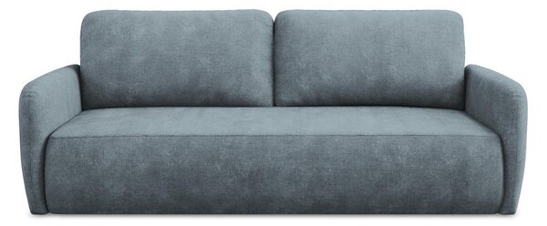 Šedomodrá žinylková rozkládací/s úložným prostorem pohovka 218 cm Lilo – Makamii