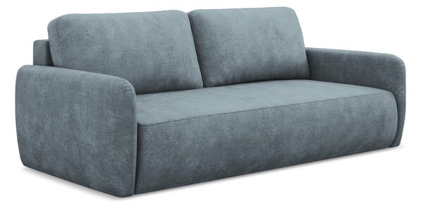 Šedomodrá žinylková rozkládací/s úložným prostorem pohovka 218 cm Lilo – Makamii