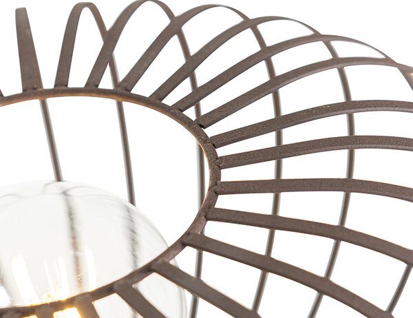 Designová stojací lampa rezavě hnědá - Johanna