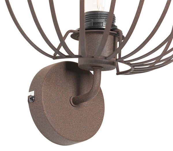 Designová nástěnná lampa rezavě hnědá 30 cm - Johanna