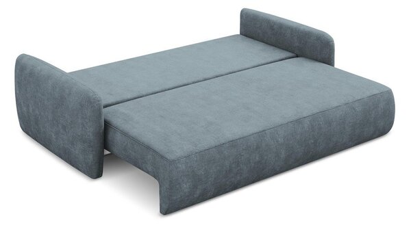 Šedomodrá žinylková rozkládací/s úložným prostorem pohovka 218 cm Lilo – Makamii