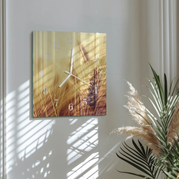 Skleněné hodiny Obilí zskb-30x30-00086975
