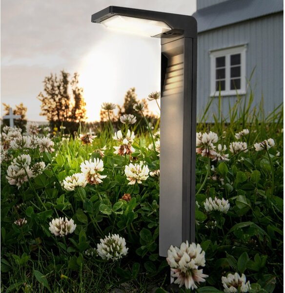 Solární LED zahradní lampa na zahradní sloup se senzorem soumraku