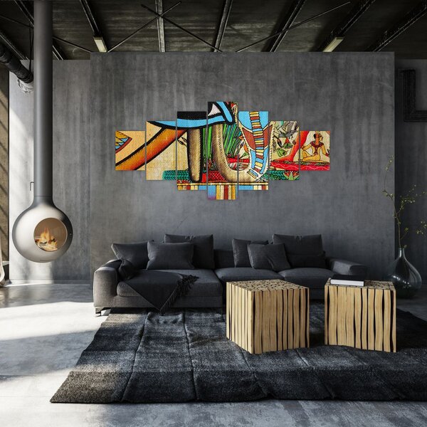 Obraz s egyptskými motivy (210x100 cm)