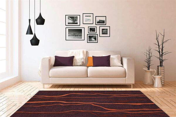 KOBEREC TKANÝ NA PLOCHO, 70/140 cm oranžová, šedohnědá Kayoom - Online Only koberce & rohožky, Online Only