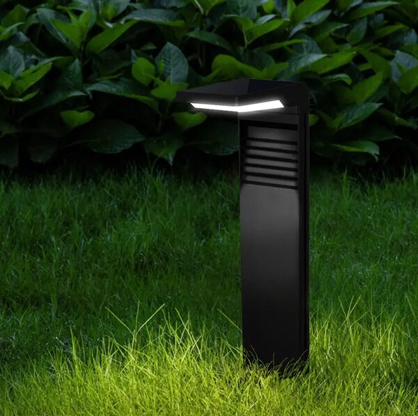 Solární LED zahradní lampa na zahradní sloup se senzorem soumraku