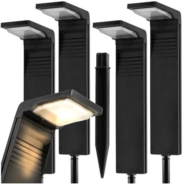 Solární LED zahradní lampa na zahradní sloup se senzorem soumraku