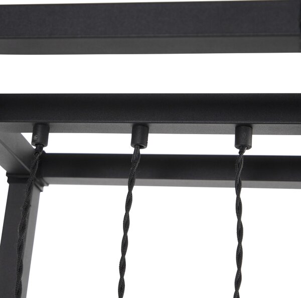Chytrá stojací lampa černá 3-světlo vč. Wifi G95 - Big Cage