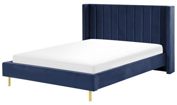 Manželská postel 160 cm Vue (modrá) (s roštem). 1076446