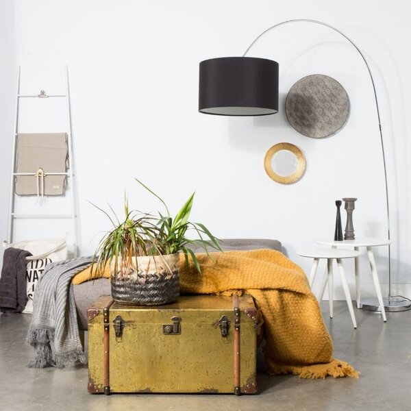 White Label Bílý set dvou odkládacích stolků WLL DAVEN 40/50 cm