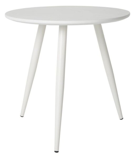White Label Bílý set dvou odkládacích stolků WLL DAVEN 40/50 cm