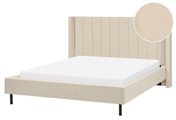 Manželská postel 160 cm Vue (béžové buklé) (s roštem). 1076453