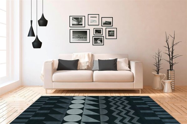 KOBEREC TKANÝ NA PLOCHO, 70/140 cm antracitová Kayoom - Online Only koberce & rohožky, Online Only