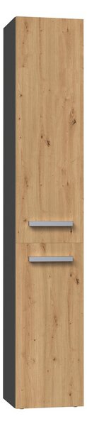TP Living Koupelnová skříňka s košem na prádlo NEL IV antracit/dub artisan