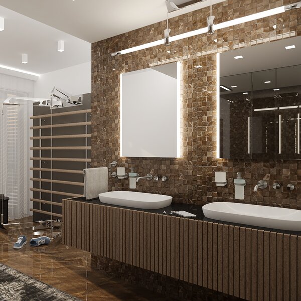 Nimco zrcadlo do koupelny s LED osvětlením 60 x 80 ZP 11002