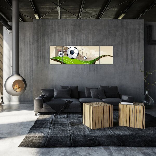 Obraz - Fotbalové hřiště (170x50 cm)