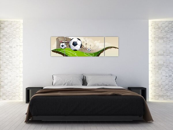 Obraz - Fotbalové hřiště (170x50 cm)