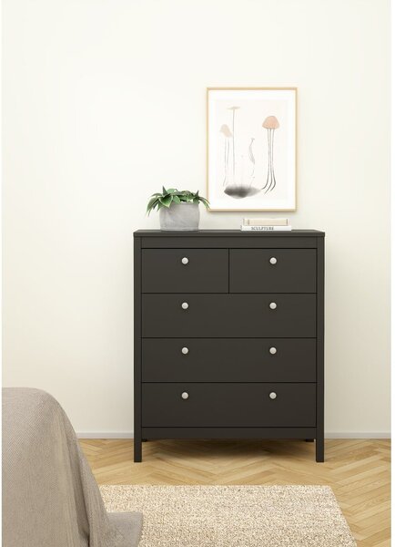 Černá vysoká komoda 82x99 cm Madrid – Tvilum
