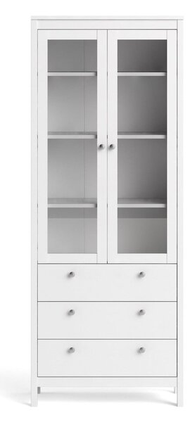 Bílá vitrína 78x199 cm Madrid – Tvilum