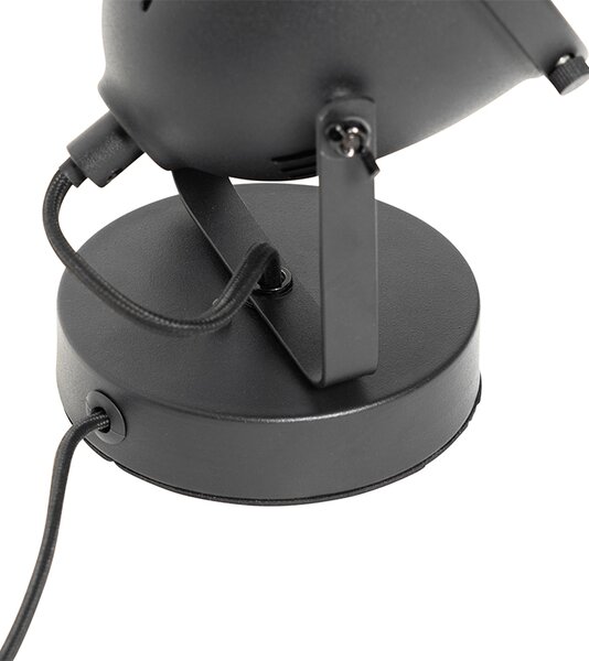 Průmyslová stolní lampa černá 18 cm - Emado