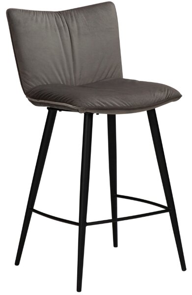 ​​​​​Dan-Form Šedá sametová barová židle DAN-FORM Join 67 cm
