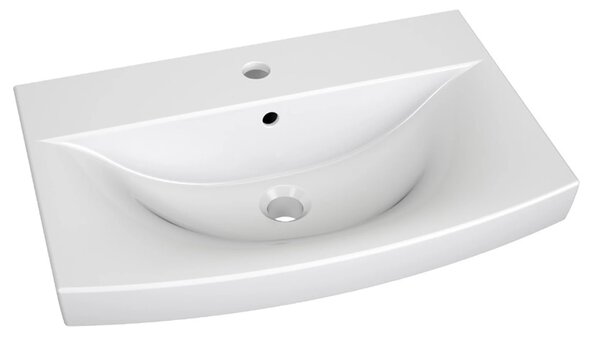 Koupelnový nábytek skříňky s umyvadlem a zrcadlem bílá matná ROD PRIMO M 6/0/W/W/0/ZINC