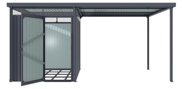 Zahradní domek se světlíky Avenberg MAGNUS + přístavba 2.5 x 4.9 m - Premium