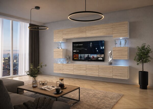 Obývací stěna 300 cm TV dubová dub wotan dub sonoma IMP