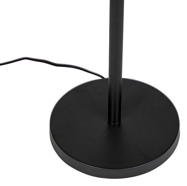 Stojací lampa černá s stínítkem bílým 50 cm - Simplo