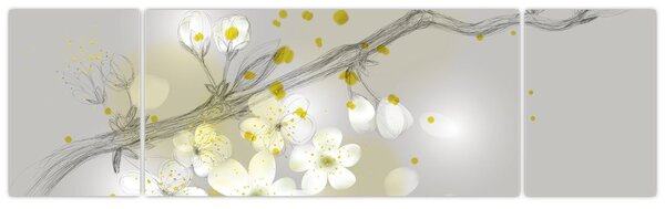 Obraz rozkvetlé větvičky (170x50 cm)