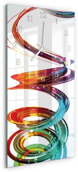 Skleněné hodiny vertikální Spirála zsppb-30x60-00090528