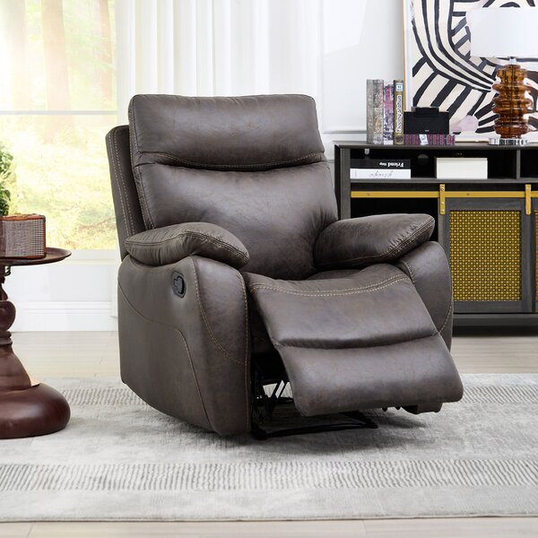 Vikio TV a relaxační křeslo manuální potah coffee látka v dekoru vintage AKR158CO