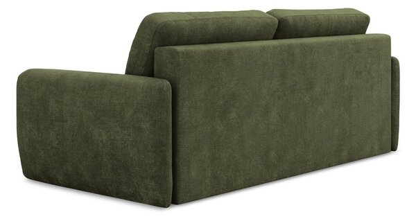 Zelená žinylková rozkládací/s úložným prostorem pohovka 218 cm Lilo – Makamii