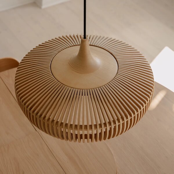 Umage Dřevěné stínidlo Clava Dine Wood UMAGE, Ø 43 cm, v. 24 cm Barva: Tmavý dub
