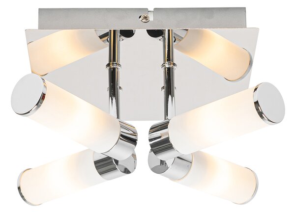 Moderní stropní lampa do koupelny chrom 4-světlo IP44 - Bath