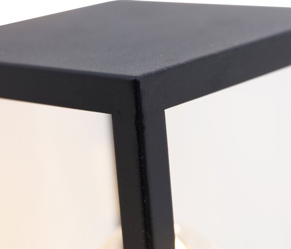 Chytré venkovní nástěnné svítidlo černé s sklem 30 cm vč. Wifi ST64 - Rotterdam