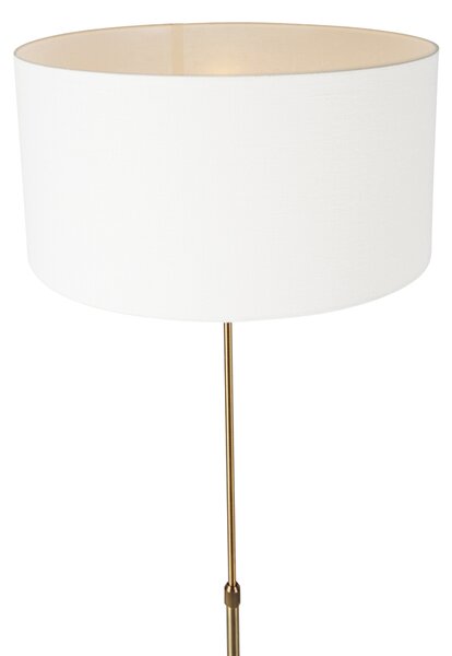 Stojací lampa nastavitelná bronzová s stínítkem bílým 50 cm - Parte