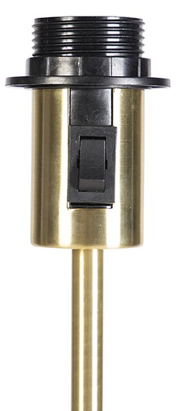 Stojací lampa nastavitelná zlatá se světle hnědým stínítkem 50 cm - Parte