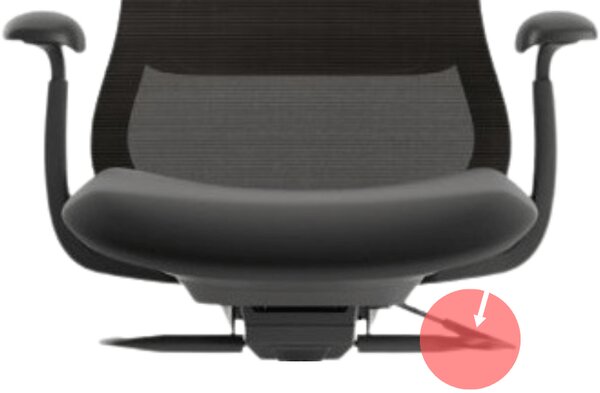 Ergonomická kancelářská židle MERCURY BESSEL ČERNÝ PLAST, ČERNÁ – pohodlné sezení