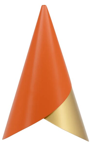 Stínidlo Cornet mosaz UMAGE pro E27, Ø 13,4 cm, v. 23,8 cm Barva: Oranžová
