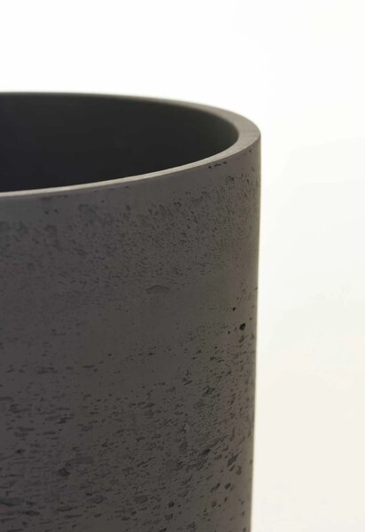 Květináč CHICO, sklolaminát, výška 24 cm, antracit