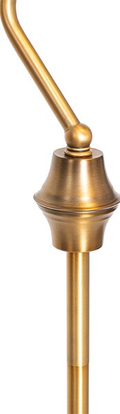 Klasická stojací lampa notáře bronzová se zeleným sklem - Banker