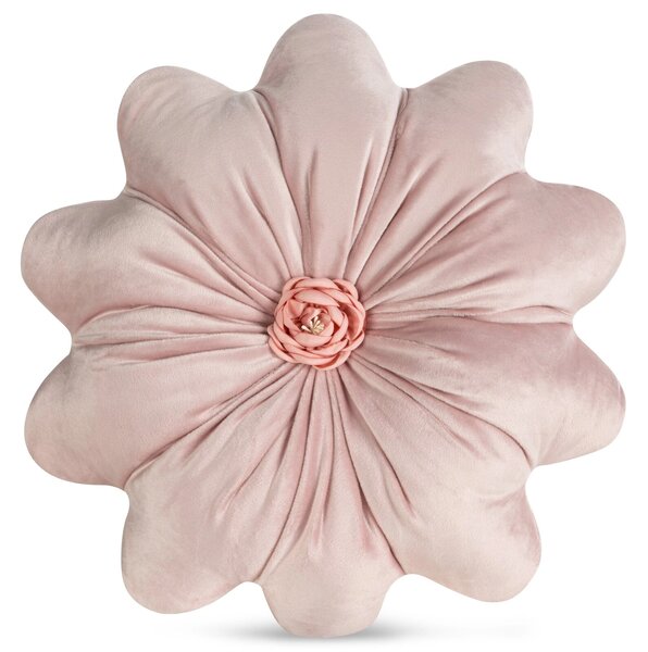DEKORAČNÍ POLŠTÁŘ FLORES 5 Ø40 CM PUDROVÁ