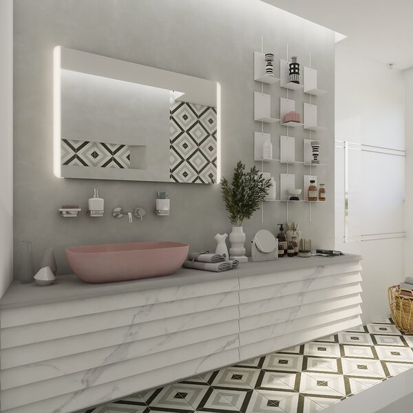 Nimco zrcadlo do koupelny s LED osvětlením 90 x 70 ZP 17019