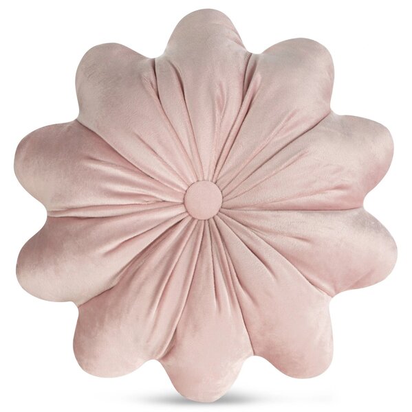 DEKORAČNÍ POLŠTÁŘ FLORES 5 Ø40 CM PUDROVÁ