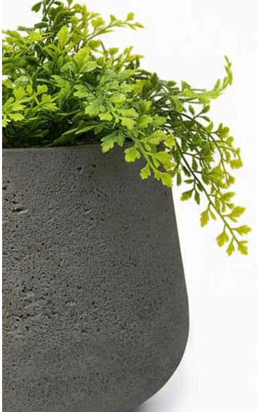 Květináč GIRAR, sklolaminát, výška 27 cm, tmavě šedá
