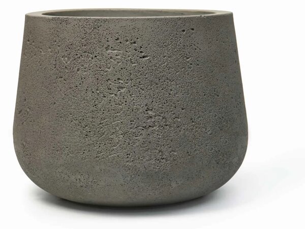 Květináč GIRAR, sklolaminát, výška 27 cm, tmavě šedá