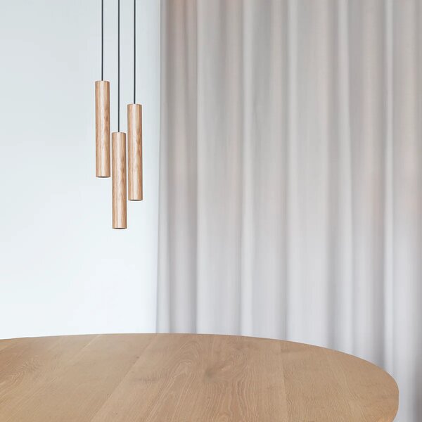 Umage Závěsné dřevěné svítidlo CHIMES, 3x2W, Ø 20 cm, CRI82 Barva: Tmavý dub