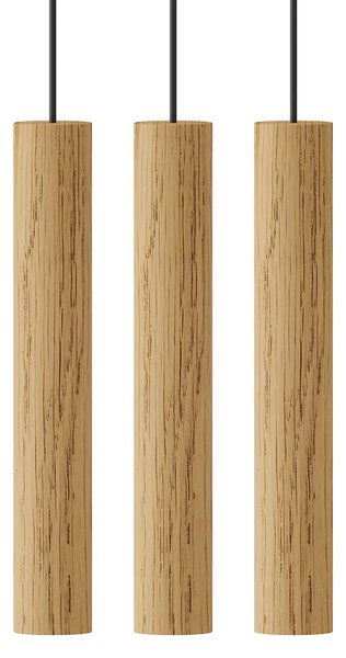 Umage Závěsné dřevěné svítidlo CHIMES, 3x2W, Ø 20 cm, CRI82 Barva: Tmavý dub