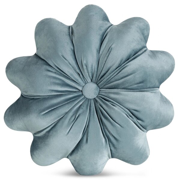 DEKORAČNÍ POLŠTÁŘ FLORES 5 Ø40 CM SVĚTLEMODRÁ